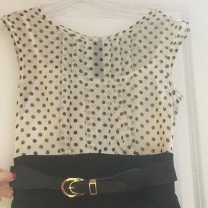 Polka dot work dress